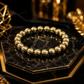Natural Pyrite Crystal Bracelet 8mm | Wealth & Protection Gemstone