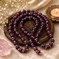Natural Garnet Mala Necklace | 8mm Round Garnet Beads | Handmade Crystal Meditation Mala | Healing & Spiritual Jewelry