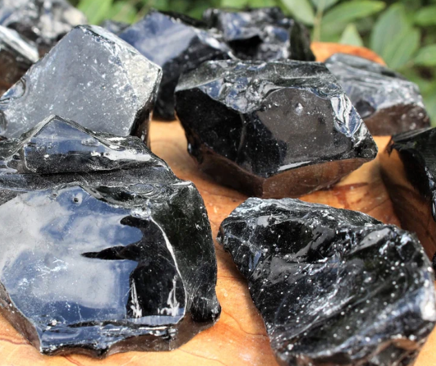 Natural Black Obsidian Rough Stone – Premium Raw Crystal for Protection, Grounding & Energy Cleansing
