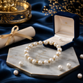 Elegant White Pearl Bracelet with Gold Spacers | Luxury Pearl Jewelry