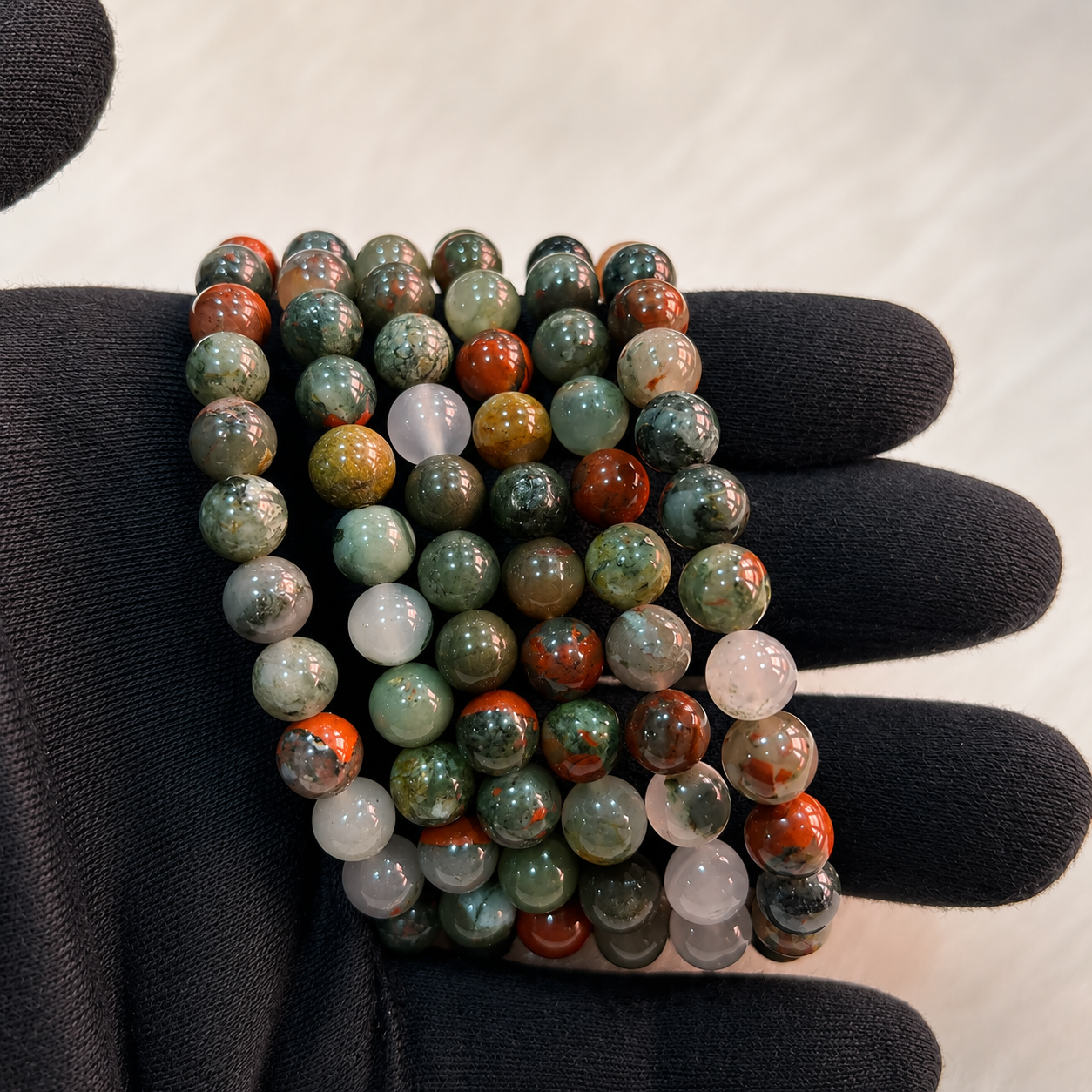 Natural African Bloodstone Bracelet 8mm | Healing Crystal Bracelet