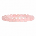 8mm Natural Rose Quartz Bracelet | Genuine Pink Crystal Beaded Bracelet for Love, Healing & Positive Energy