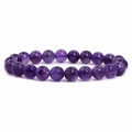 Natural Amethyst Crystal Bracelet 8mm | Healing Gemstone Bracelet