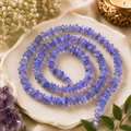 Natural Tanzanite Uncut Mala – Handmade Crystal Chip Necklace – Genuine Gemstone Jewelry