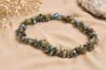 Labradorite Uncut Chips Mala – Protection, Intuition & Spiritual Transformation