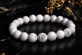Natural Howlite Crystal Bracelet – Calm, Stress Relief & Healing Beads